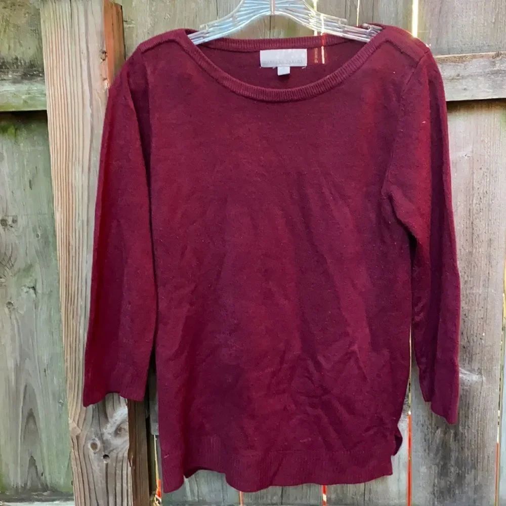 Carolyn Taylor Petite Burgundy Sweater sz. Large petite